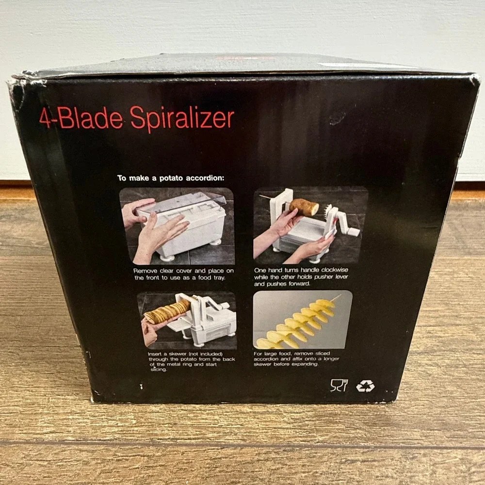 Paderno 4-Blade‎ Spiralizer Kitchen Tool Williams-Sonoma BPA-Free